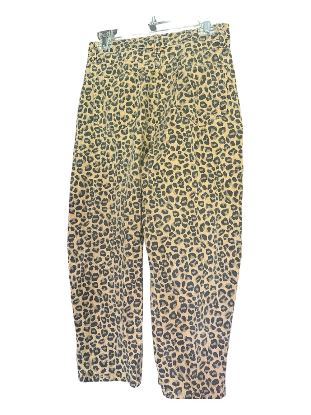 Straight-Leg Women's Jeans in Leopard Print - Tan and Black size 28 waist